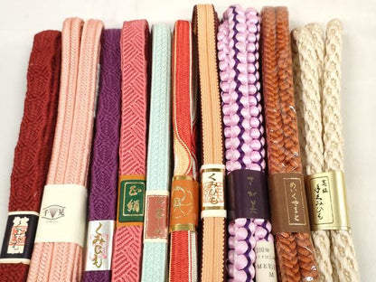 平和屋着物●和装小物 帯締め10本セット 組紐 冠組 めいくやまと 逸品 未使用 DABC1191zzz