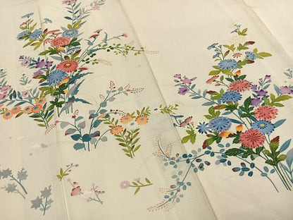 平和屋着物●訪問着　友禅　作家物　草花文　正絹　逸品　AABF5918fy
