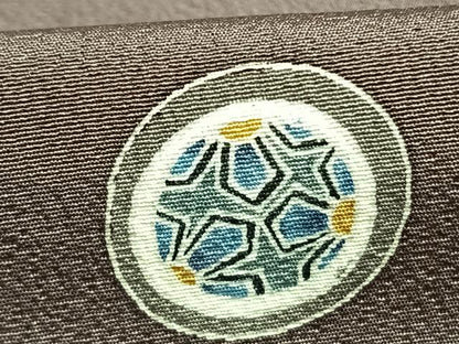 平和屋着物●上質な小紋　友禅　草花丸文　ますいわ屋扱い　正絹　逸品　AABF5956fy
