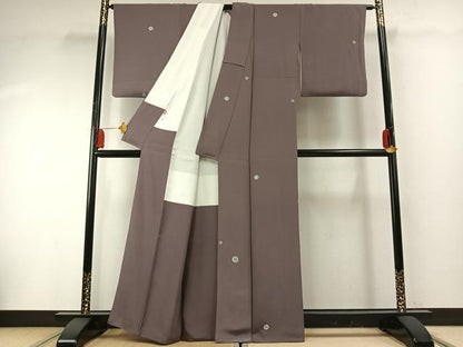 平和屋着物●上質な小紋　友禅　草花丸文　ますいわ屋扱い　正絹　逸品　AABF5956fy