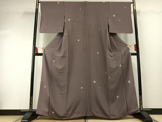 平和屋着物●上質な小紋　友禅　草花丸文　ますいわ屋扱い　正絹　逸品　AABF5956fy