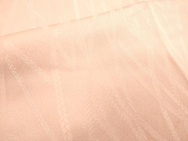 平和屋着物■上質な色無地 組紐地紋 サーモンピンク色 やまと誂製 正絹 逸品 DAAZ5990ea