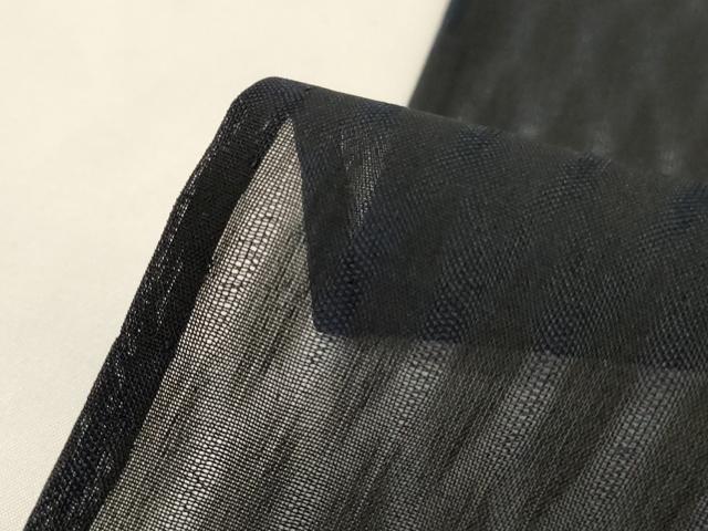 平和屋着物＊夏物 本場大島紬 夏大島 透かし織 紫黒色 反端付き 正絹 逸品 AABF9439jd