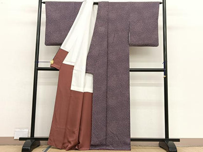 平和屋着物■上質な小紋 幾何学文様 正絹 逸品 BAAW4604hv