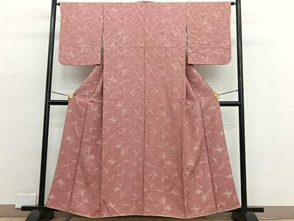 平和屋着物■上質な小紋 草葉文 正絹 逸品 BAAW4583hv