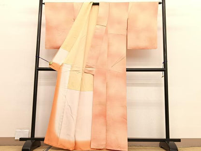 平和屋着物■上質な小紋 立波文 暈し染め 正絹 逸品 BAAW4584hv