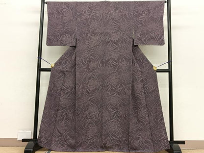 平和屋着物■上質な小紋 幾何学文様 正絹 逸品 BAAW4604hv