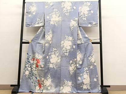 平和屋着物■訪問着 牡丹花文 暈し染め 正絹 逸品 BAAW4678hv
