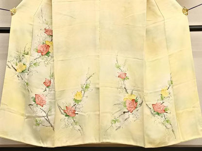 平和屋着物■訪問着　手描き　枝花文　暈し染め　正絹　逸品　BAAW4740hv