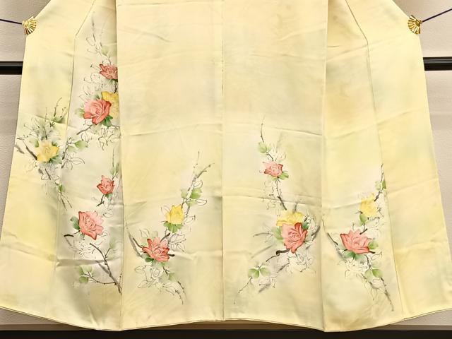 平和屋着物■訪問着　手描き　枝花文　暈し染め　正絹　逸品　BAAW4740hv