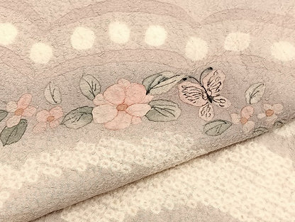 平和屋着物■訪問着 手描き 絞り 舞蝶花唐草文 暈し染め 正絹 逸品 BAAW4571hv