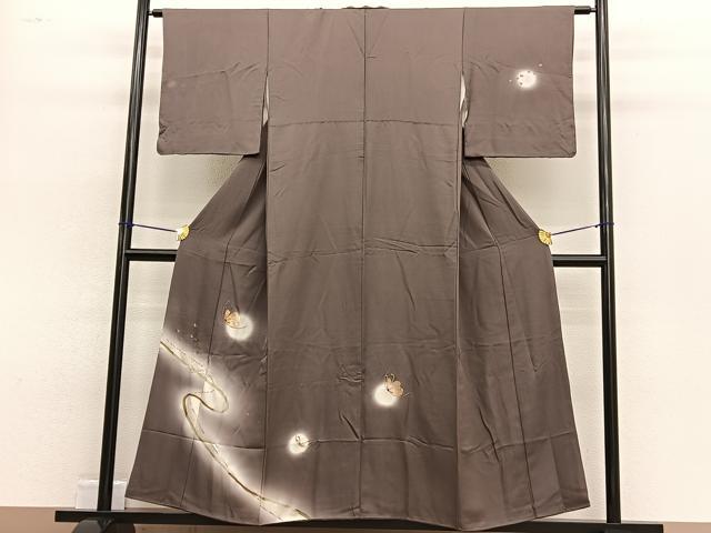 平和屋着物■訪問着 駒刺繍 竹屋町刺繍 舞蝶文 蛍暈し 金彩 正絹 逸品 BAAW4781hv