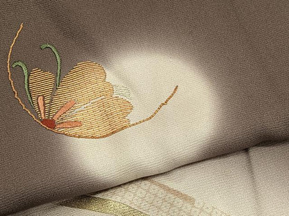 平和屋着物■訪問着 駒刺繍 竹屋町刺繍 舞蝶文 蛍暈し 金彩 正絹 逸品 BAAW4781hv