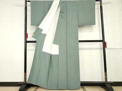 平和屋着物●世界的人形師　辻村寿三郎　ジュサブロー　小紋　花菱文　正絹　逸品　未使用　AABG0311cs