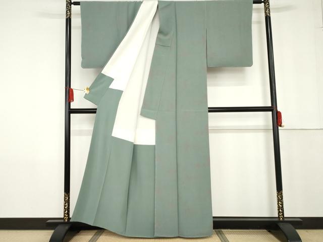 平和屋着物●世界的人形師　辻村寿三郎　ジュサブロー　小紋　花菱文　正絹　逸品　未使用　AABG0311cs