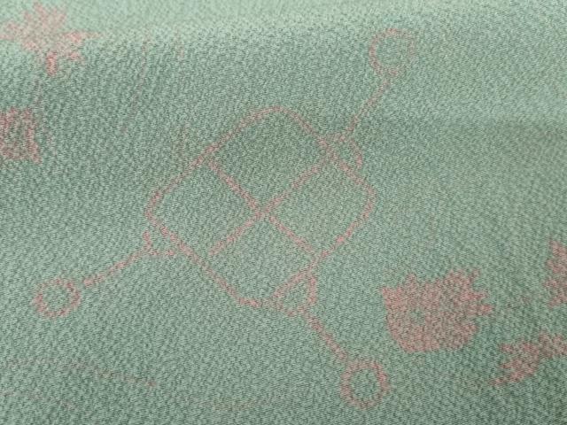 平和屋着物●世界的人形師　辻村寿三郎　ジュサブロー　小紋　花菱文　正絹　逸品　未使用　AABG0311cs
