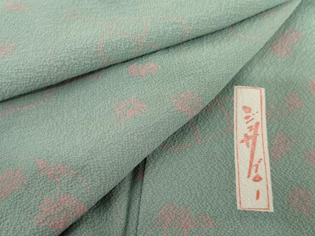 平和屋着物●世界的人形師　辻村寿三郎　ジュサブロー　小紋　花菱文　正絹　逸品　未使用　AABG0311cs