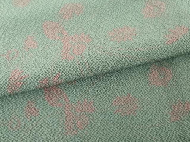 平和屋着物●世界的人形師　辻村寿三郎　ジュサブロー　小紋　花菱文　正絹　逸品　未使用　AABG0311cs