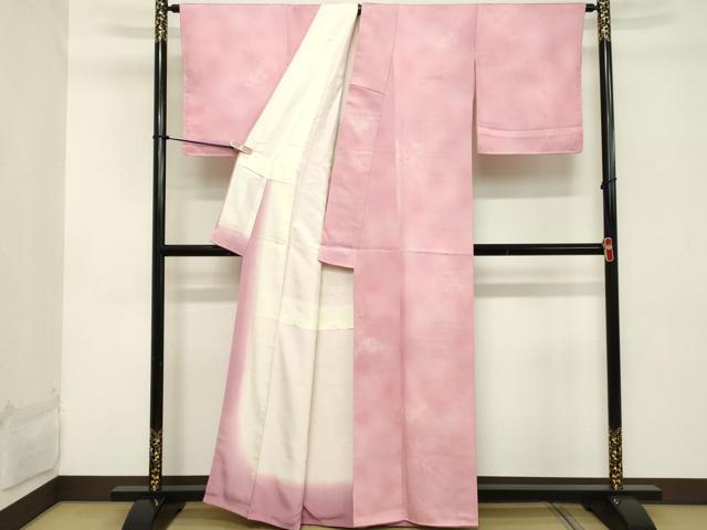 平和屋着物■上質な小紋 草葉地紋 暈し染め 正絹 逸品 DABC4677cd