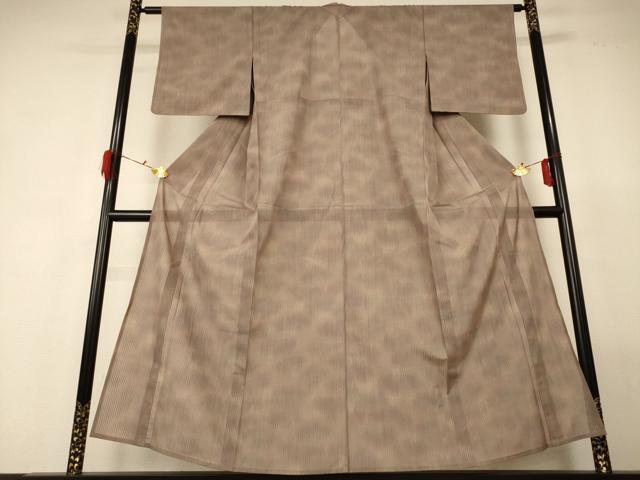 平和屋着物＊夏物 小紋 紗 霞文 正絹 逸品 AABF9486jd