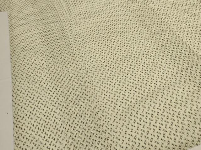 平和屋着物＊夏物 男性 小紋 絽 十字絣文様 洗える着物 AABF9509jd