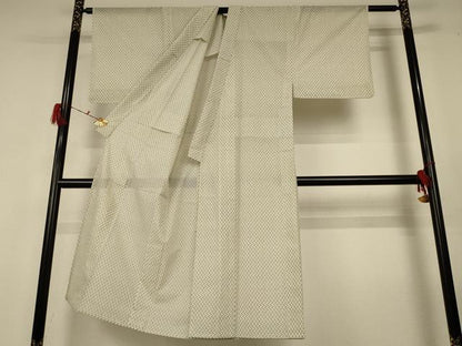 平和屋着物＊夏物 男性 小紋 絽 十字絣文様 洗える着物 AABF9509jd