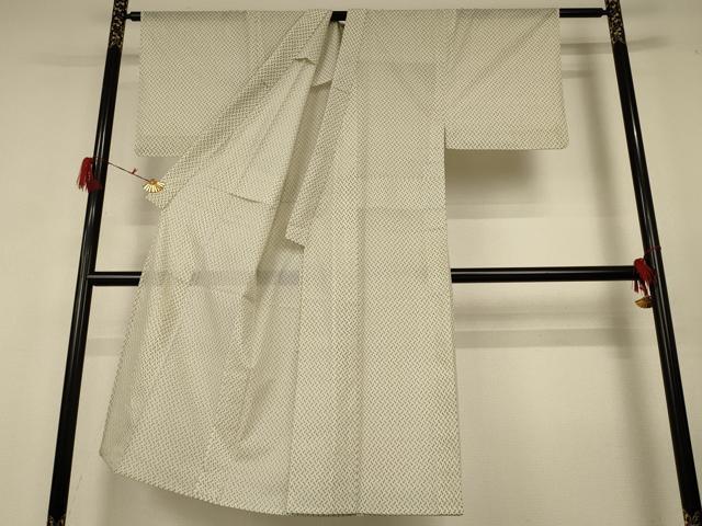 平和屋着物＊夏物 男性 小紋 絽 十字絣文様 洗える着物 AABF9509jd