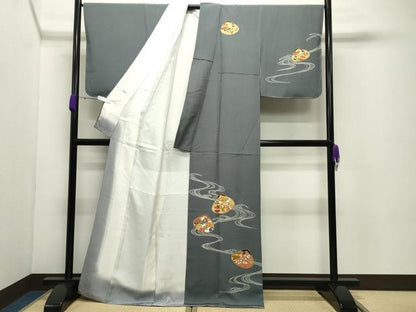平和屋着物●訪問着 駒刺繍 宝尽くし貝合わせ花文 金彩 正絹 逸品 CABC8176gh