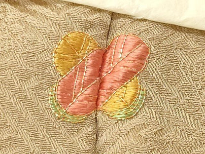 平和屋着物●訪問着 絞り 刺繍 道長花文 金銀彩 正絹 逸品 未使用 CABC8179gh