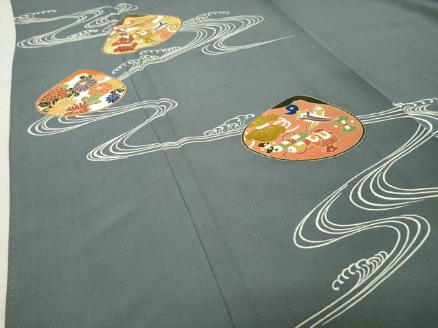平和屋着物●訪問着 駒刺繍 宝尽くし貝合わせ花文 金彩 正絹 逸品 CABC8176gh