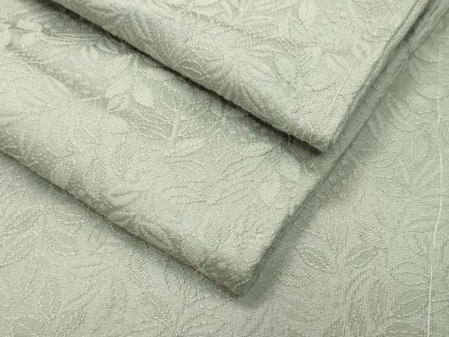 平和屋着物●上質な色無地　南天地紋　裏葉柳色　正絹　逸品　未使用　CABC8195gh