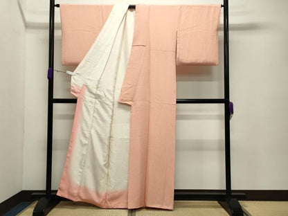 平和屋着物●日本工芸会正会員　中儀延　加賀小紋　小紋　舞花文　正絹　逸品　CABC8194gh