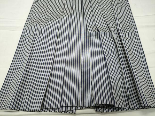 平和屋着物●男性　馬乗り袴　縞　正絹　逸品　CABC8184gh