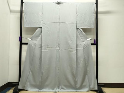 平和屋着物●上質な色無地　薄雲鼠色　正絹　逸品　CABC8188gh