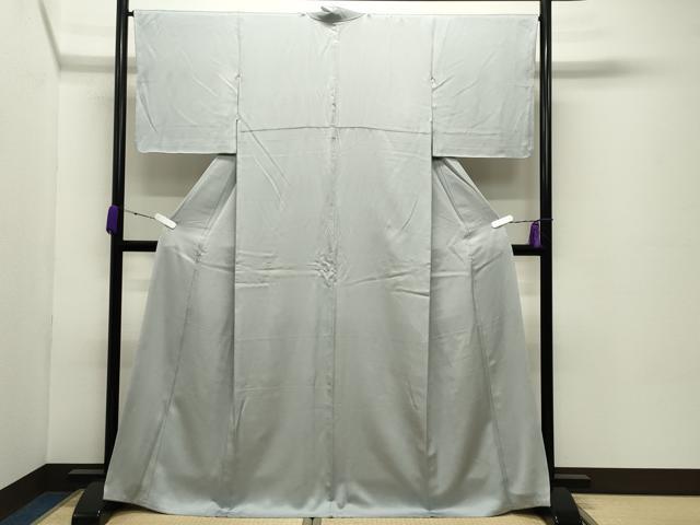 平和屋着物●上質な色無地　薄雲鼠色　正絹　逸品　CABC8188gh