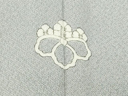 平和屋着物●上質な色無地　薄雲鼠色　正絹　逸品　CABC8188gh