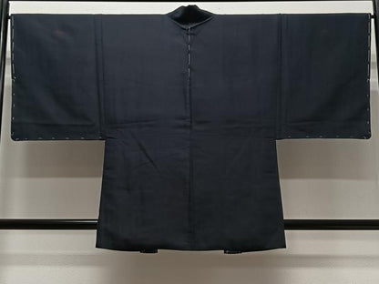平和屋着物∞男性　羽織　蝋色　羽裏：風景文　正絹　逸品　未使用　CABC3183ua