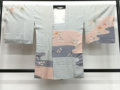 平和屋着物∞道行コート　絞り　花唐草文　金彩　正絹　逸品　未使用　CABD4434ua
