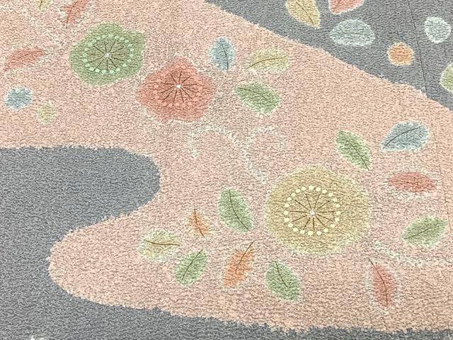 平和屋着物∞道行コート　絞り　花唐草文　金彩　正絹　逸品　未使用　CABD4434ua