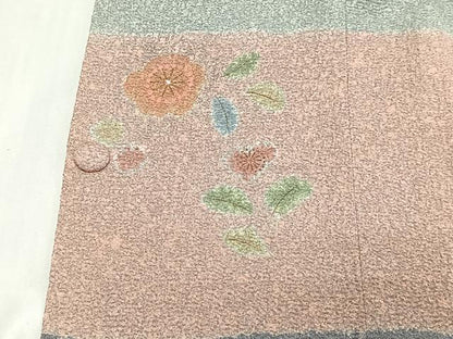 平和屋着物∞道行コート　絞り　花唐草文　金彩　正絹　逸品　未使用　CABD4434ua