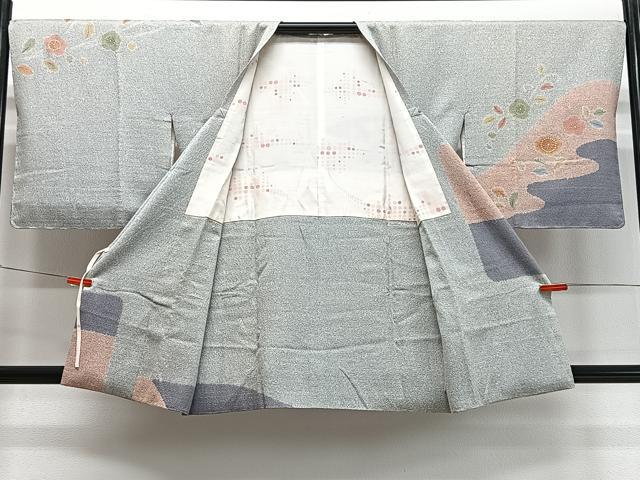 平和屋着物∞道行コート　絞り　花唐草文　金彩　正絹　逸品　未使用　CABD4434ua