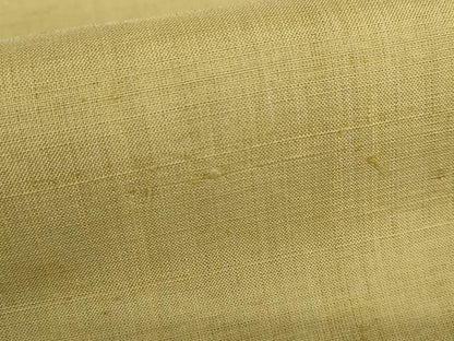 平和屋着物●染織の名門　しょうざん  生紬　色無地　枯草色　ロング丈　正絹　逸品　AABG2700cs