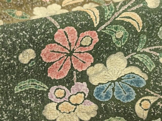 平和屋着物●訪問着　草花文　暈し染め　正絹　逸品　DABC3024az