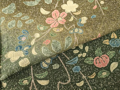 平和屋着物●訪問着　草花文　暈し染め　正絹　逸品　DABC3024az