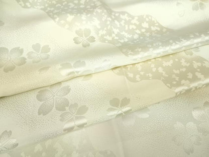 平和屋着物●長襦袢　袷　舞桜文　暈し染め　正絹　逸品　未使用　DABC3042az