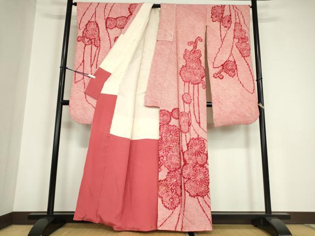 平和屋着物●豪華振袖　総絞り　舞花文　正絹　逸品　DABC3041az