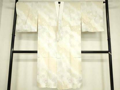 平和屋着物●長襦袢　袷　舞桜文　暈し染め　正絹　逸品　未使用　DABC3042az