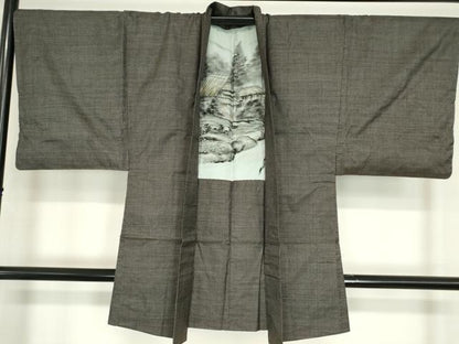 平和屋着物●男性　本場大島紬　アンサンブル　100亀甲　総詰め　証紙付き　正絹　逸品　DABC3035az