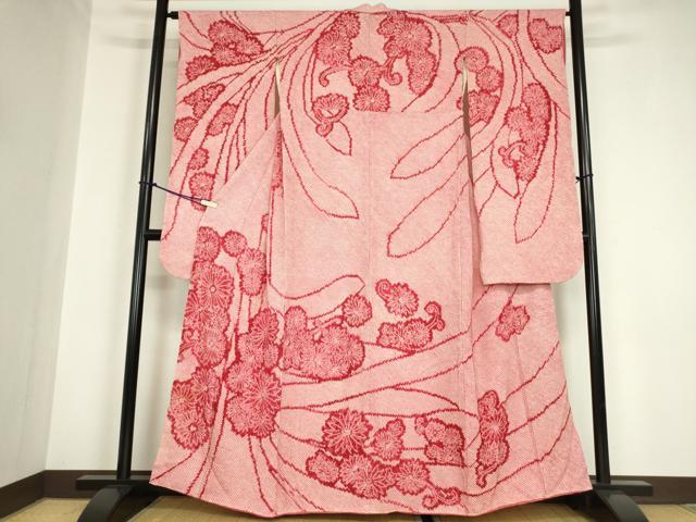 平和屋着物●豪華振袖　総絞り　舞花文　正絹　逸品　DABC3041az