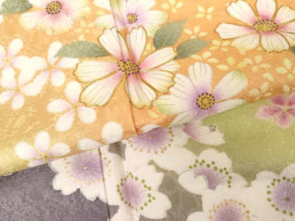 平和屋着物●豪華振袖 駒刺繍 舞花文 暈し染め 金彩 正絹 逸品 AABG2739cs
